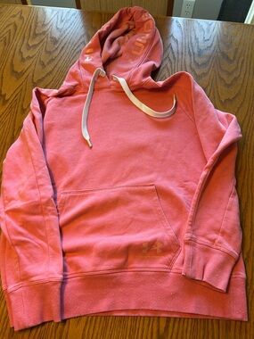 UNDER ARMOUR pink sweatshirt drawstring hoodie small